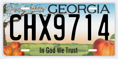 GA license plate CHX9714