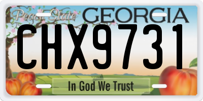 GA license plate CHX9731