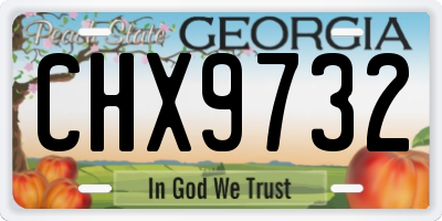 GA license plate CHX9732