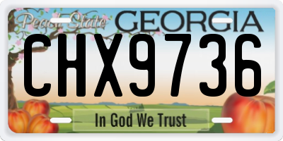 GA license plate CHX9736