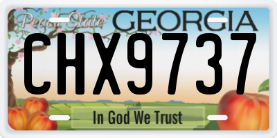 GA license plate CHX9737