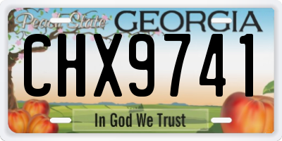GA license plate CHX9741