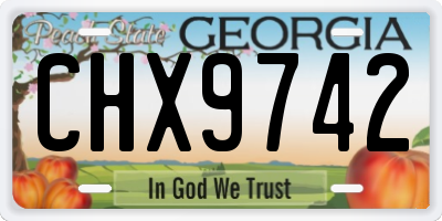 GA license plate CHX9742