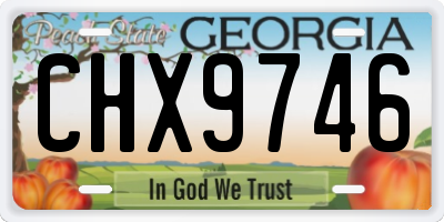 GA license plate CHX9746