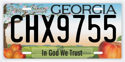 GA license plate CHX9755