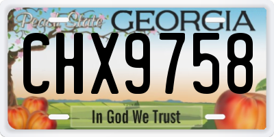 GA license plate CHX9758