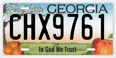 GA license plate CHX9761