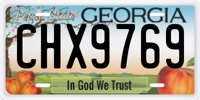GA license plate CHX9769