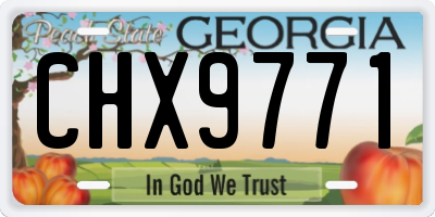 GA license plate CHX9771