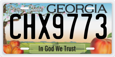 GA license plate CHX9773