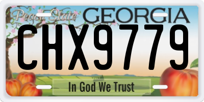GA license plate CHX9779