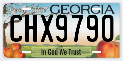 GA license plate CHX9790