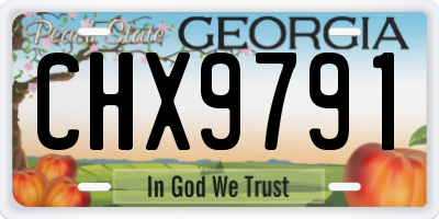 GA license plate CHX9791