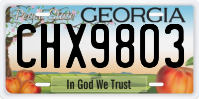 GA license plate CHX9803
