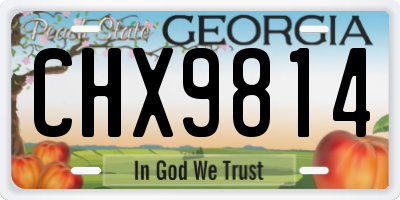 GA license plate CHX9814
