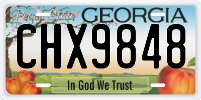 GA license plate CHX9848