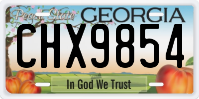 GA license plate CHX9854