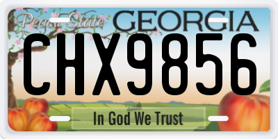 GA license plate CHX9856