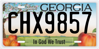 GA license plate CHX9857