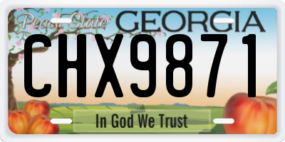 GA license plate CHX9871