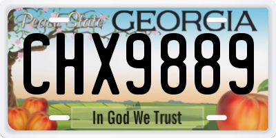 GA license plate CHX9889