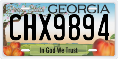 GA license plate CHX9894