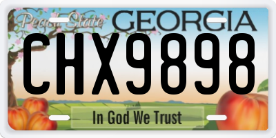 GA license plate CHX9898