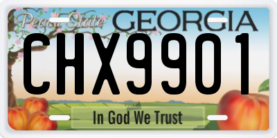 GA license plate CHX9901