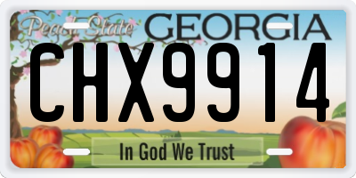 GA license plate CHX9914