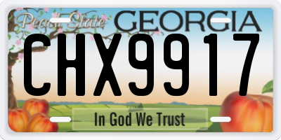 GA license plate CHX9917