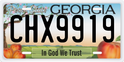GA license plate CHX9919
