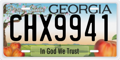 GA license plate CHX9941