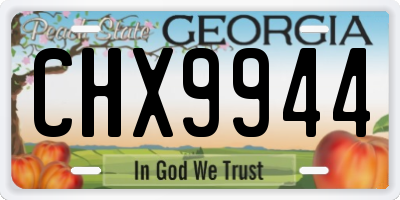 GA license plate CHX9944