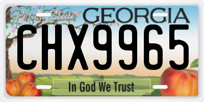 GA license plate CHX9965