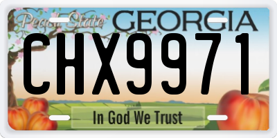 GA license plate CHX9971