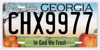 GA license plate CHX9977