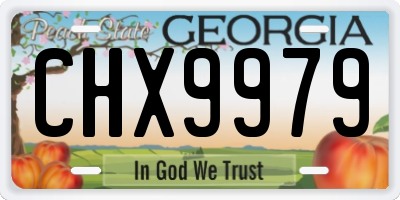 GA license plate CHX9979