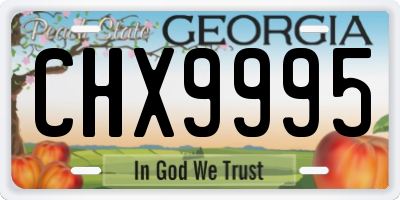 GA license plate CHX9995