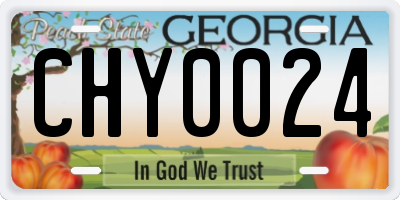 GA license plate CHY0024
