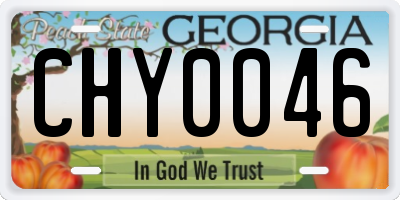 GA license plate CHY0046