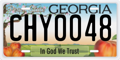 GA license plate CHY0048