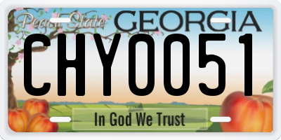 GA license plate CHY0051