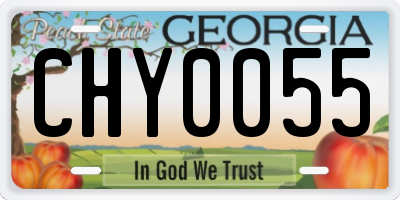 GA license plate CHY0055