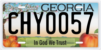 GA license plate CHY0057
