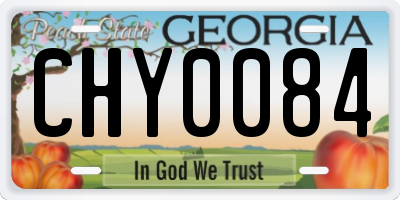GA license plate CHY0084