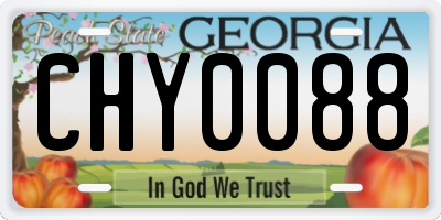 GA license plate CHY0088