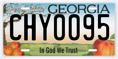 GA license plate CHY0095