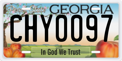 GA license plate CHY0097