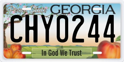 GA license plate CHY0244