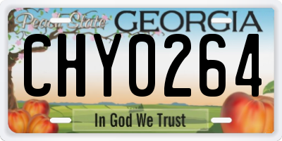 GA license plate CHY0264